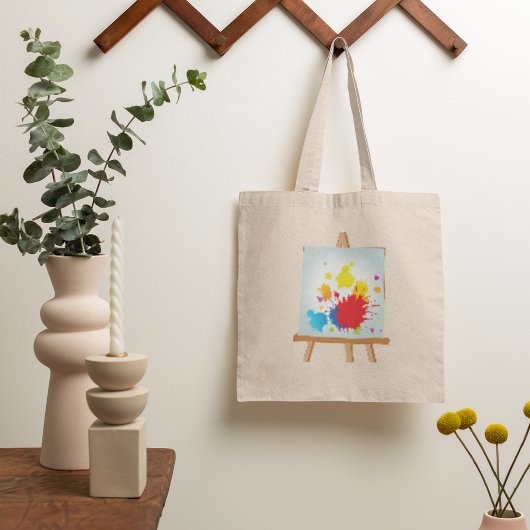 Easel-kunst met Canvas tas van verf-Spletters