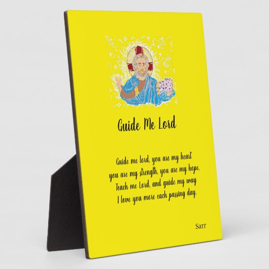 Easel met canvas: een Lord's Prayer Fotoplaat (Zijkant)