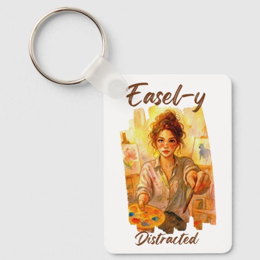 Easel-y Afgeleid, kunstenaar Sleutelhanger (Voorkant)