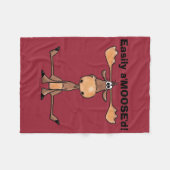 Easily A'Moose Fleece Deken (Voorkant (Horizontaal))