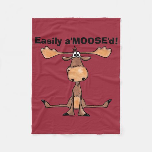 Easily A'Moose Fleece Deken (Voorkant)
