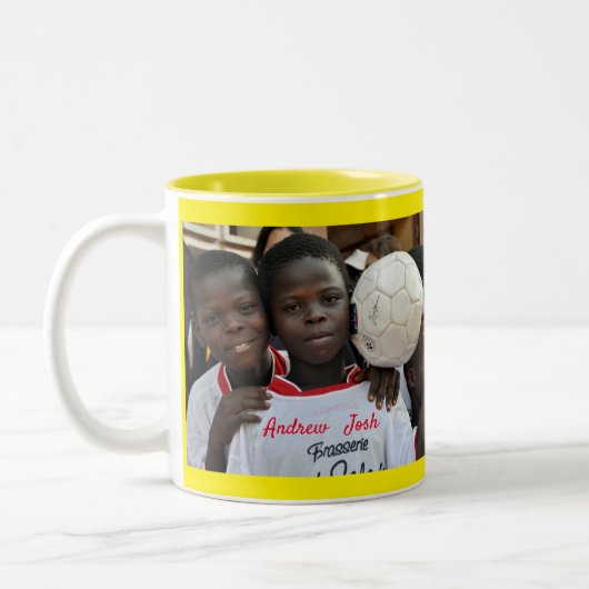Easily Create Your Personalised Custom Photo Mug Tweekleurige Koffiemok (Links)