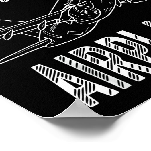 Easily Distracted By Airplanes Funny Plane Lovers  Poster (Hoek)