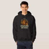 Easily Distracted By Australian Shepherd And Books Hoodie (Voorkant volledig)