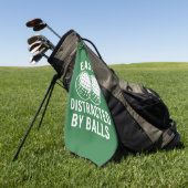 Easily Distracted by Balls Funny Golf Ball Golfer Golfhanddoek (Groen)
