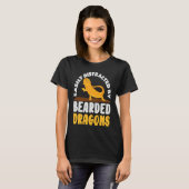 Easily Distracted by Bearded Dragon Lizard Reptile T-shirt (Voorkant volledig)