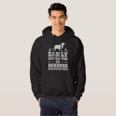 Easily Distracted By Bernese Mountain Dogs  Dog Hoodie (Voorkant volledig)