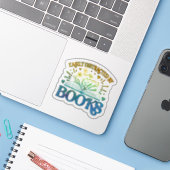 Easily Distracted By Books Sticker (Laptop met iPhone)