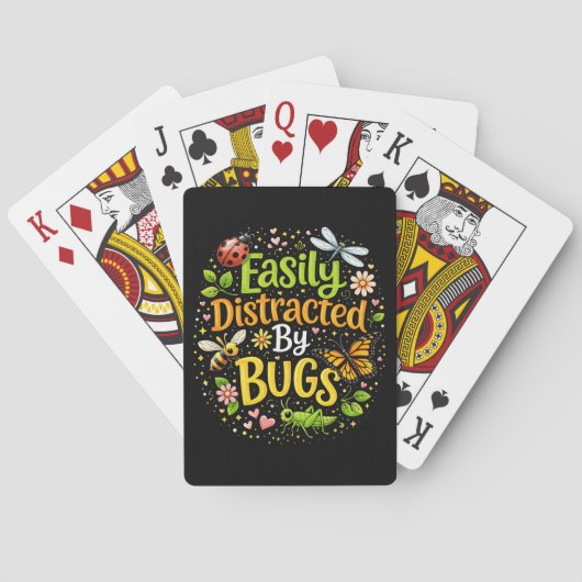 Easily Distracted by Bugs Pokerkaarten (Achterkant)
