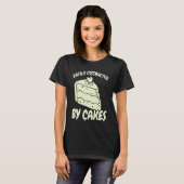Easily Distracted By Cakes Baker Baking Cake T-shirt (Voorkant volledig)