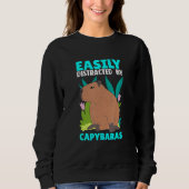 Easily Distracted By Capybaras Capybara Capy Trui (Voorkant)