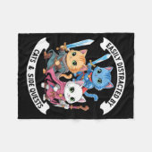Easily Distracted By Cats &amp; Side Quests Funny  Fleece Deken (Voorkant (Horizontaal))