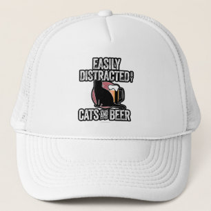 Easily Distracted by Cats and Beer Trucker Pet