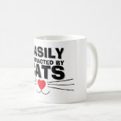 Easily Distracted by Cats Mug | We Are All Mugs Koffiemok (Voorkant rechts)