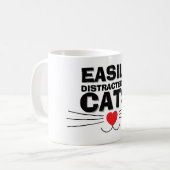 Easily Distracted by Cats Mug | We Are All Mugs Koffiemok (Voorkant links)