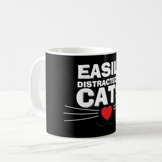 Easily Distracted by Cats Mug | We Are All Mugs Koffiemok (Voorkant links)