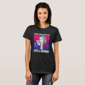 Easily Distracted By Cats Women For Lesbian Bisexu T-shirt (Voorkant volledig)