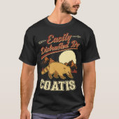 Easily distracted by Coatis T-shirt (Voorkant)