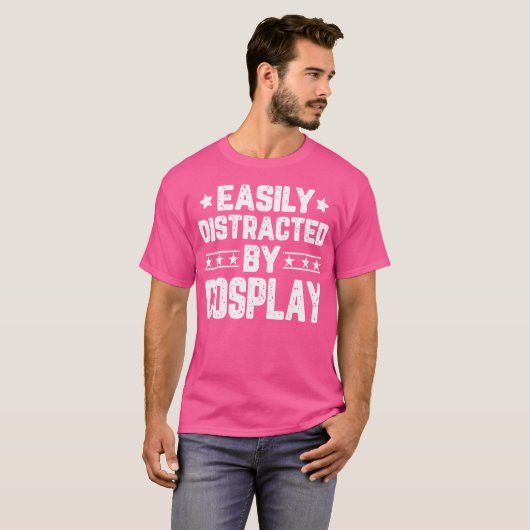 Easily Distracted By Cosplay Funny Cosplaying Cosp T-shirt (Voorkant volledig)
