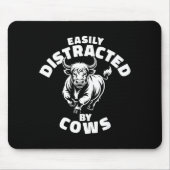 Easily Distracted By Cows Western Highland Cow  Muismat (Voorkant)