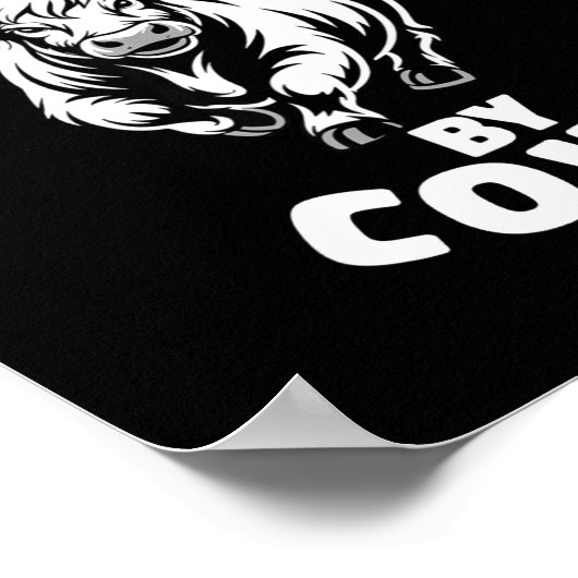 Easily Distracted By Cows Western Highland Cow  Poster (Hoek)