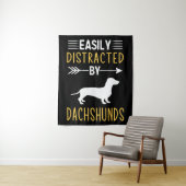 Easily Distracted By Dachshunds Wandkleed (In situ)