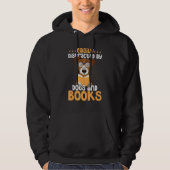 Easily Distracted By Dogs And Books Book Lover Rea Hoodie (Voorkant)