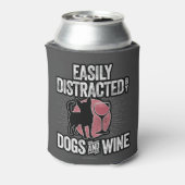 Easily Distracted by Dogs and Wine Blikjeskoeler (Blikje Achterkant)