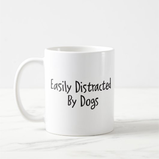 Easily distracted by dogs koffiemok (Links)