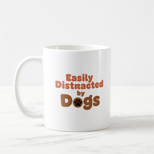 Easily Distracted by Dogs Mug Koffiemok (Links)