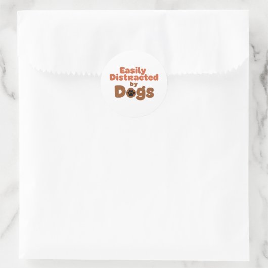 Easily Distracted by Dogs Sticker (Tas)