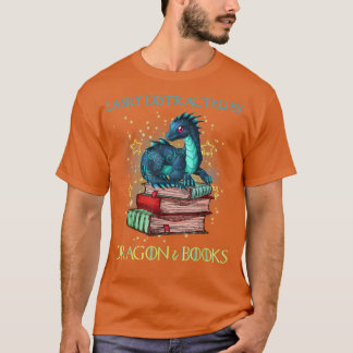 Easily Distracted By Dragons And Books Nerd Dragon T-shirt