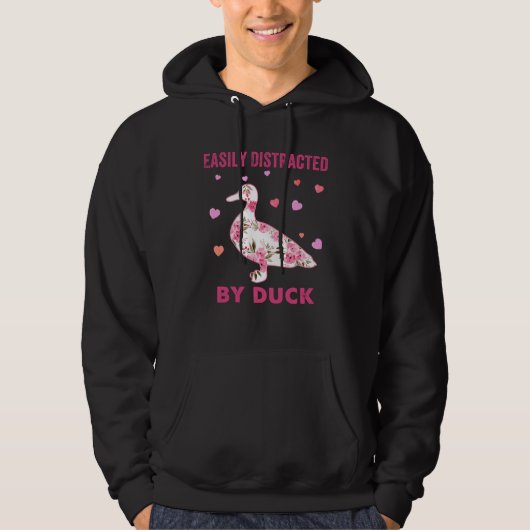 Easily Distracted By Duck  Costume Flower Hoodie (Voorkant)