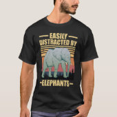 easily distracted by elephants t-shirt (Voorkant)