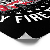Easily Distracted By Fire Trucks Design Poster (Hoek)