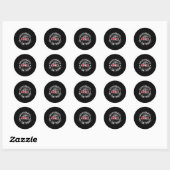 Easily Distracted By Fire Trucks Design  Ronde Sticker (Vel)