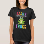Easily Distracted By Frogs  Frog T-shirt (Voorkant)