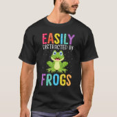 Easily Distracted By Frogs  Frog T-shirt (Voorkant)