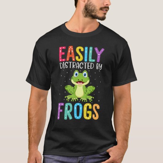Easily Distracted By Frogs  Frog T-shirt (Voorkant)