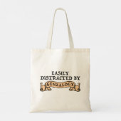 Easily Distracted By Genealogy Tote Bag (Achterkant)