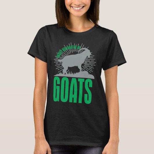Easily Distracted By Goats  Animal  For Men Women T-shirt (Voorkant)