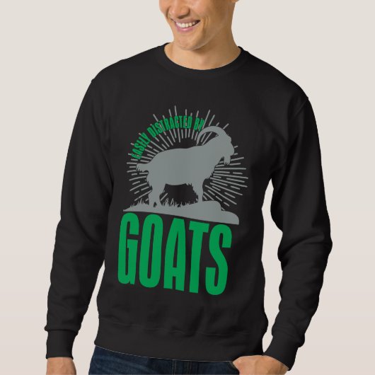 Easily Distracted By Goats  Animal  For Men Women Trui (Voorkant)