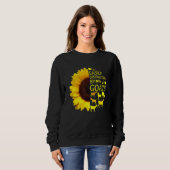 Easily Distracted By Goats Sunflower For Goats Trui (Voorkant volledig)