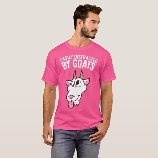 Easily Distracted By Goats T-shirt (Voorkant volledig)
