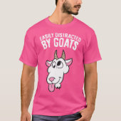 Easily Distracted By Goats T-shirt (Voorkant)