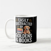 Easily Distracted By Goldens &amp; Books - Golden  Koffiemok (Links)
