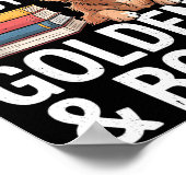 Easily Distracted By Goldens & Books - Golden Poster (Hoek)