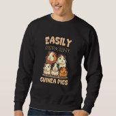 Easily Distracted By Guinea Pigs Joke Trui (Voorkant)