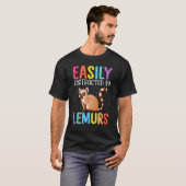 Easily Distracted By Lemurs Lemur T-shirt (Voorkant volledig)