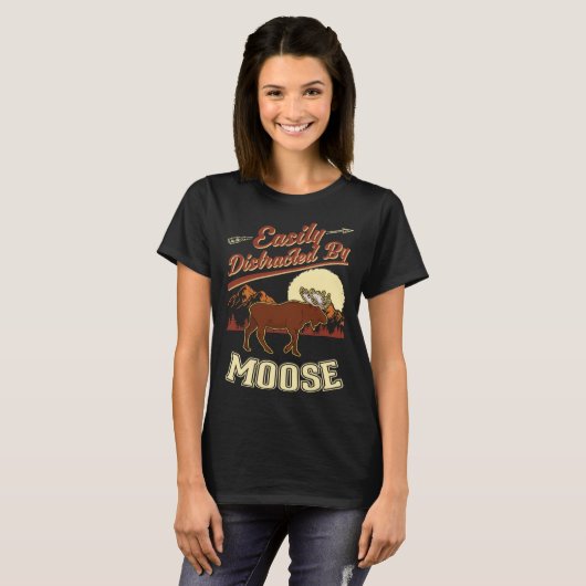 Easily distracted by Moose Scandinavia Moose Antle T-shirt (Voorkant volledig)